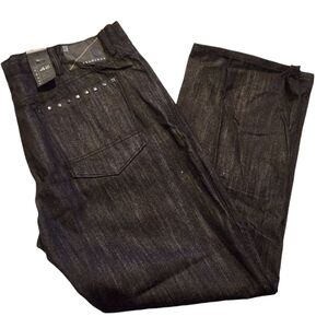 ** Rare** Sean John Hamilton Straight Fit NWT Black Jeans Size 42 Waist